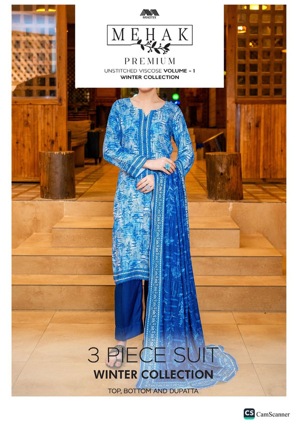 Mawra Essential Digital Printed Khaddar Suit 3 pcs