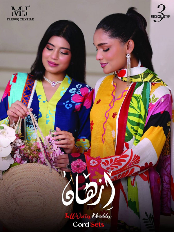 Fall Winter Khadder Cord Sets by MJ Farooq Textile