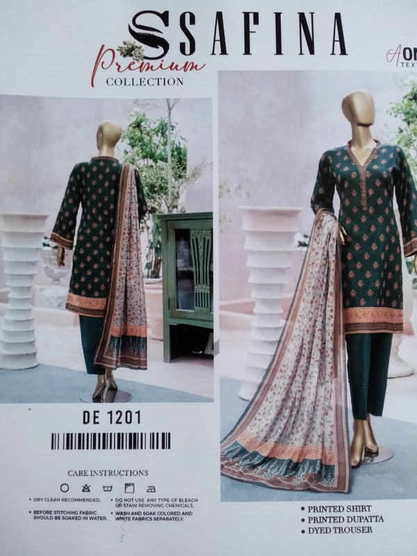 Safina Unstitched Lawn 3 Piece – Classic Summer Charm