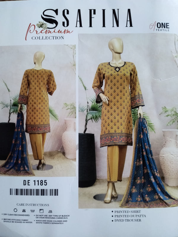 Safina Unstitched Lawn 3 Piece – Festive Bloom Edition